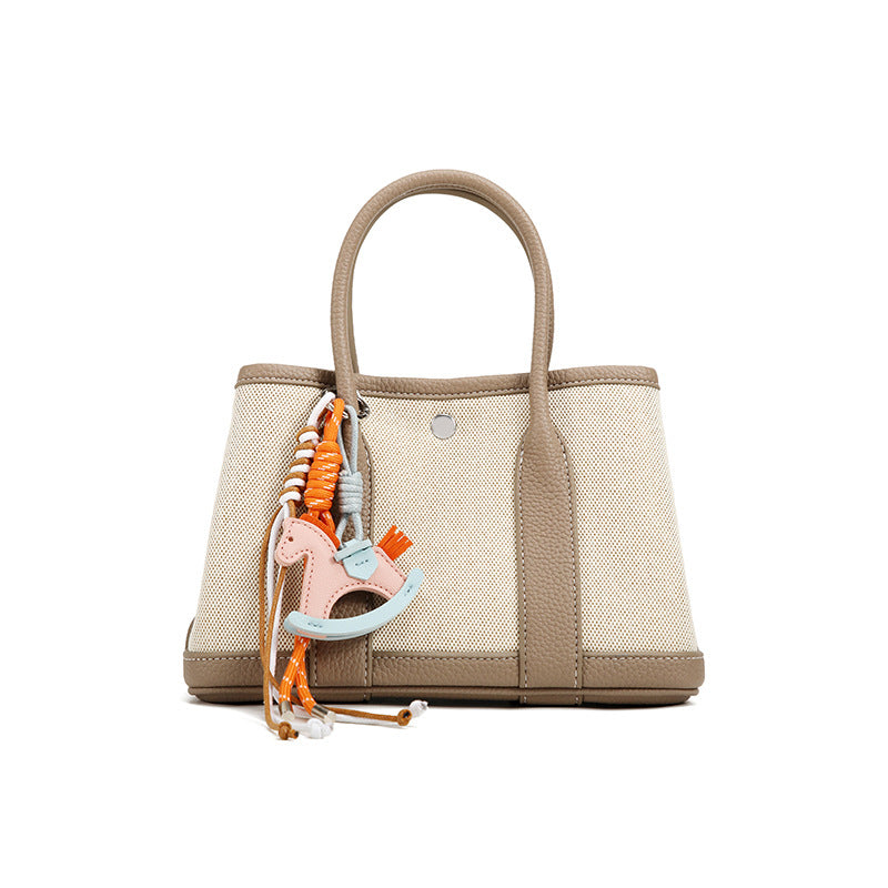 High-end Fashion Handheld Bucket Bag for Women Korean Style New Versatile Trendy Canvas Tote Bag Niche Casual Crossbody Bag