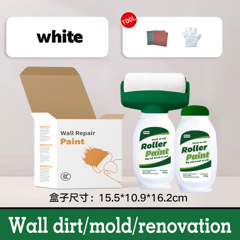 Custom Label Large Roller Paint Wall Stain Repair Renovation Paint Water-Based Odorless Self-Brushing Roller Latex Paint