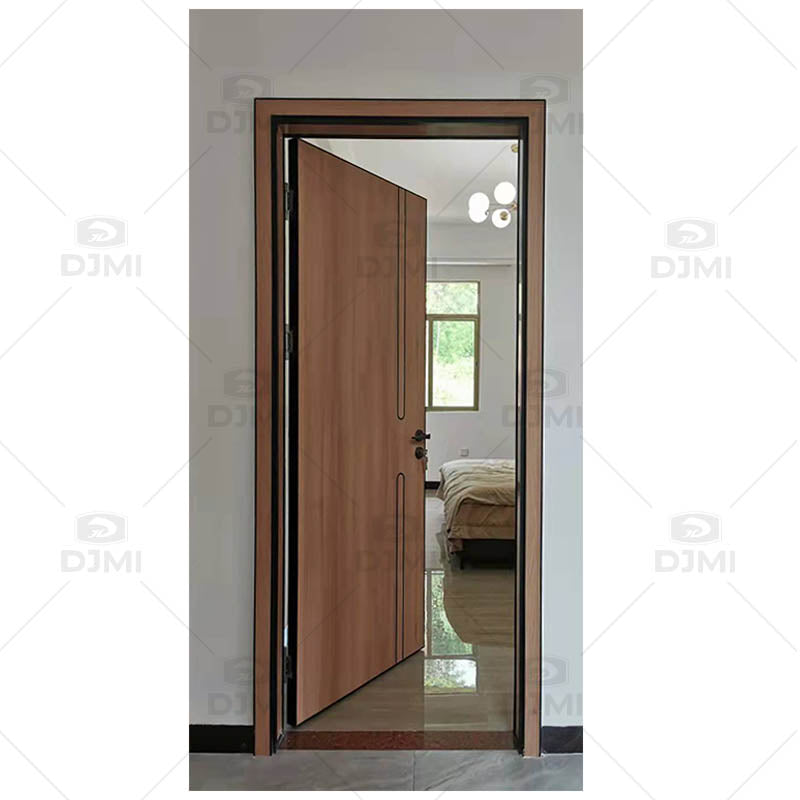 Custom Aluminum Wood Door Interior Wooden Door Apartment Room Plywood Door