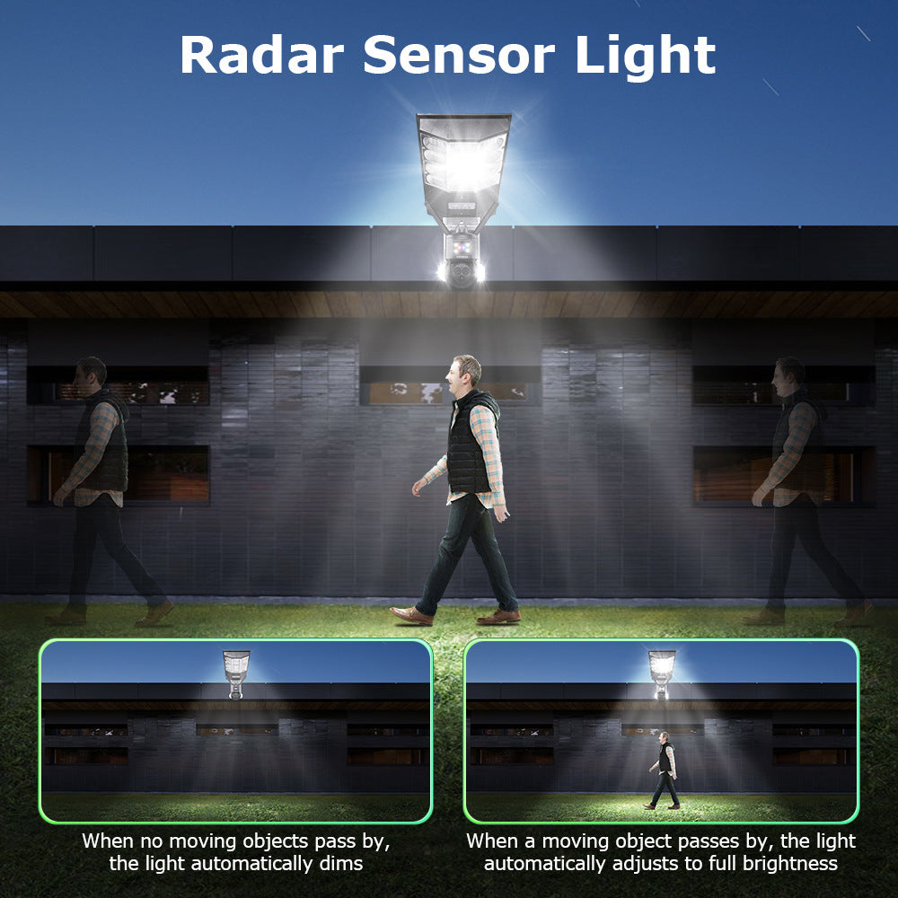 Courtyard12High Definition Zoom Solar Street Light Monitoring600Wanquan Color Night Vision Multi-screen Camera