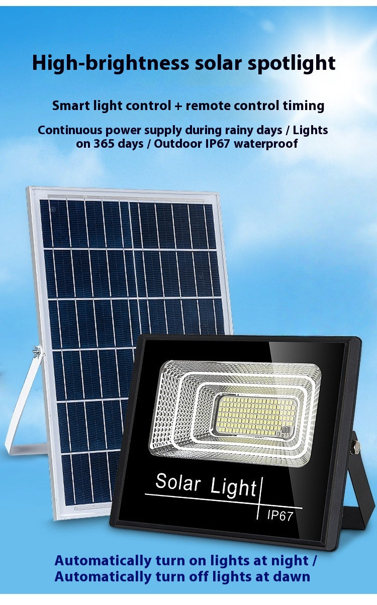 Household Solar Outdoor Light Split Waterproof Garden Courtyard Light Suitable for Warehouse Factory Indoor Floodlight