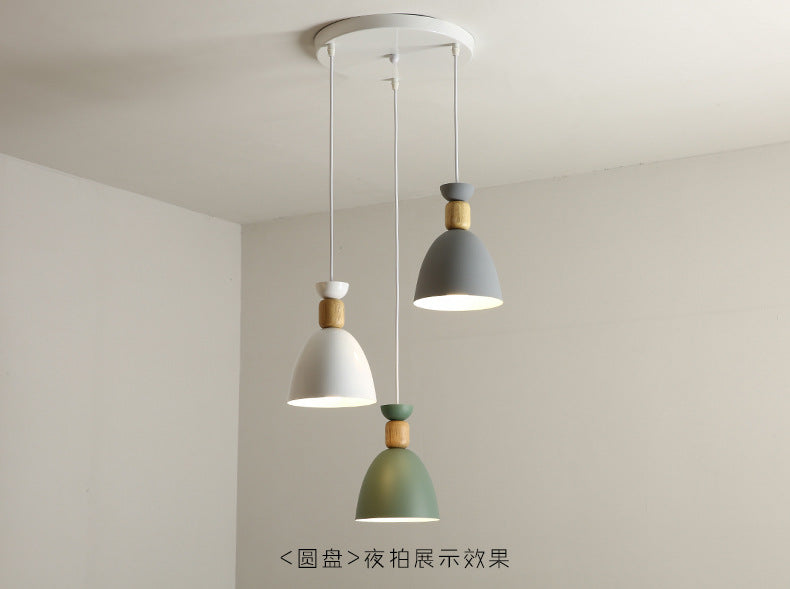 Nordic Restaurant Pendant Light Three-Head Bar Dining Room Table Lamp Creative Personality Bedroom Lamp Modern Minimalist Lighting Fixture
