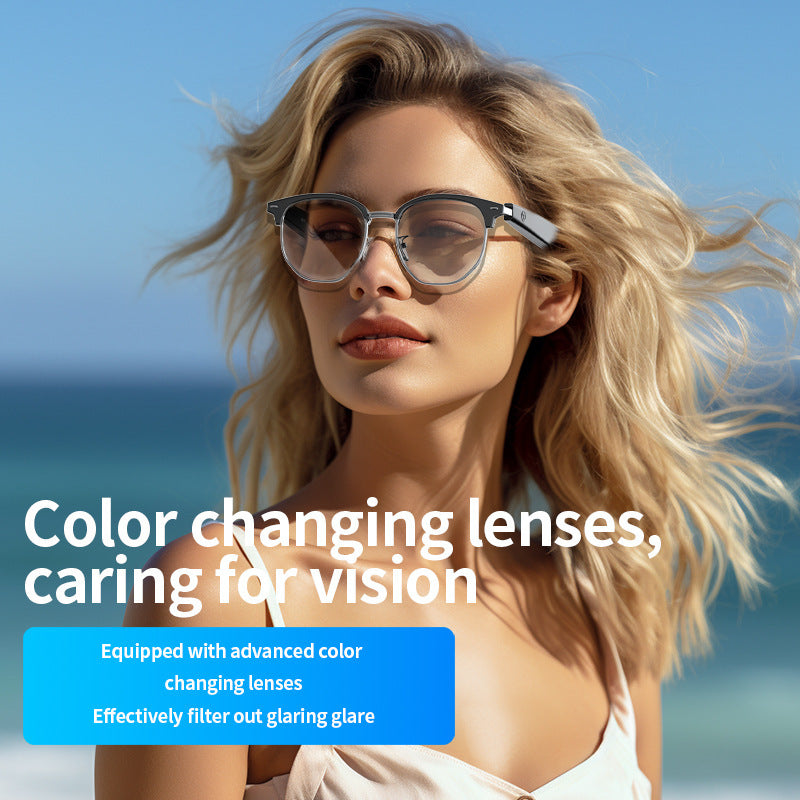 【AI Translation】Smart Bluetooth Glasses GS16Driving, Talking, Listening to Music, Exercising, Making Calls, Navigation, Color-Changing Glasses