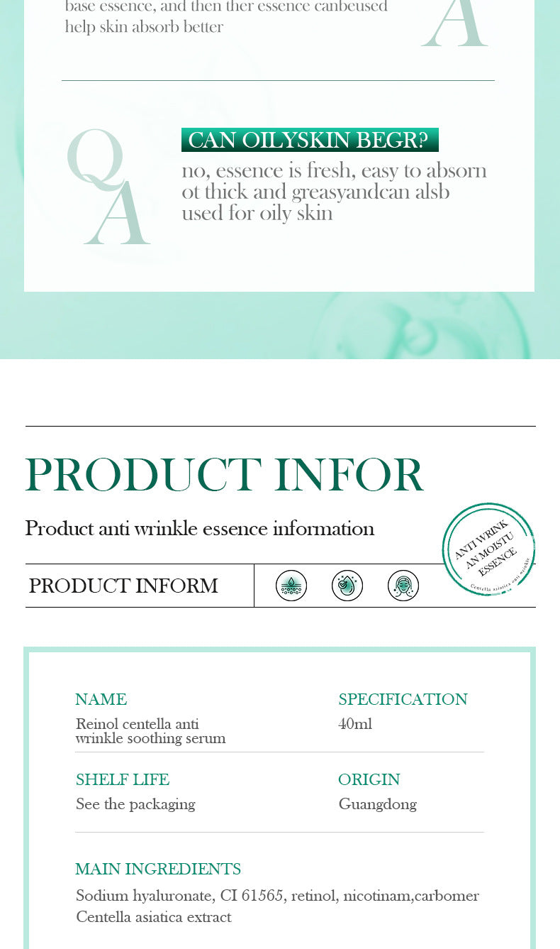 Retinol Essence40ml SADOER Centella asiatica hydrating moisturizing cross-border wholesale