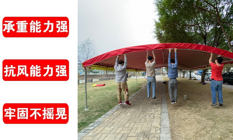 Outdoor Sunshade Shelter Sun Protection Waterproof Home Parking Shed Food Stall Rural Wedding Celebration Mobile Banquet Tent