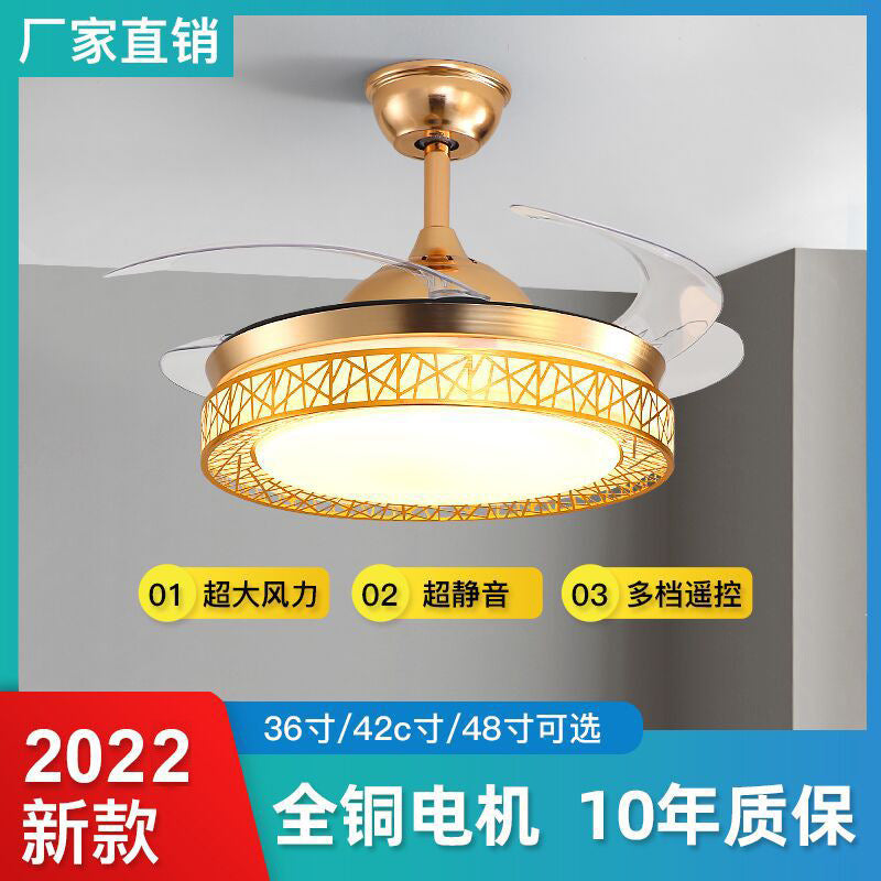 Ceiling Fan Light for Living Room, Bedroom, Dining Room, Nordic Postmodern Style, Luxury Lighted Electric Fan Ceiling Light