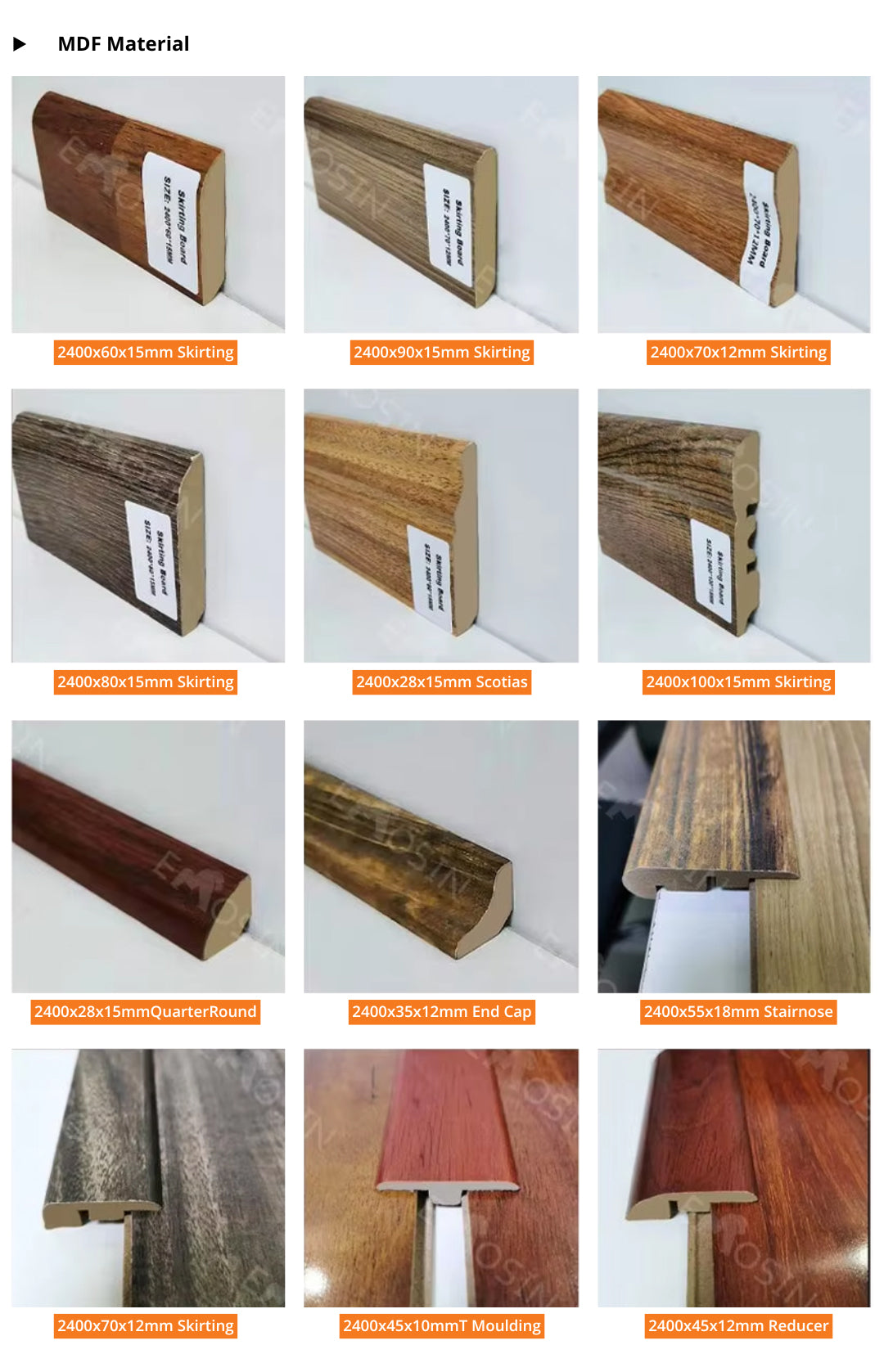 Wpc/Wood/Pvc Floor Tile Skirting Board
