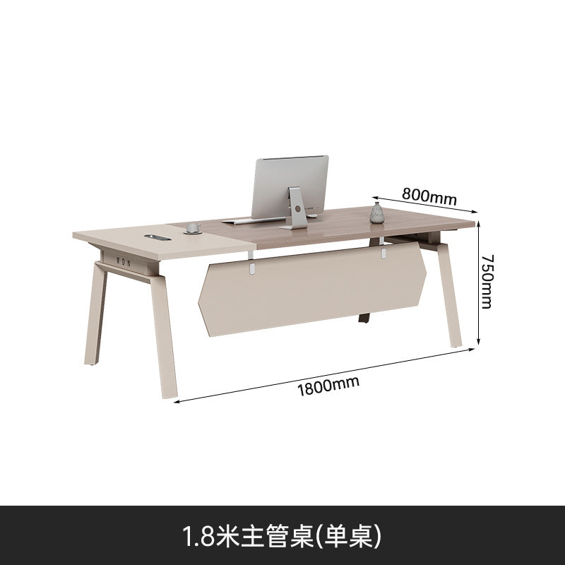 Office Desk Boss Desk and Chair Set Manager Supervisor Light Luxury High-End Office Desk and Chair Set Executive Office Desk