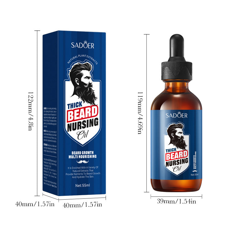 Full English Beard Care Serum SADOER Men's Beard Care Solution30ml  Foreign Trade Wholesale