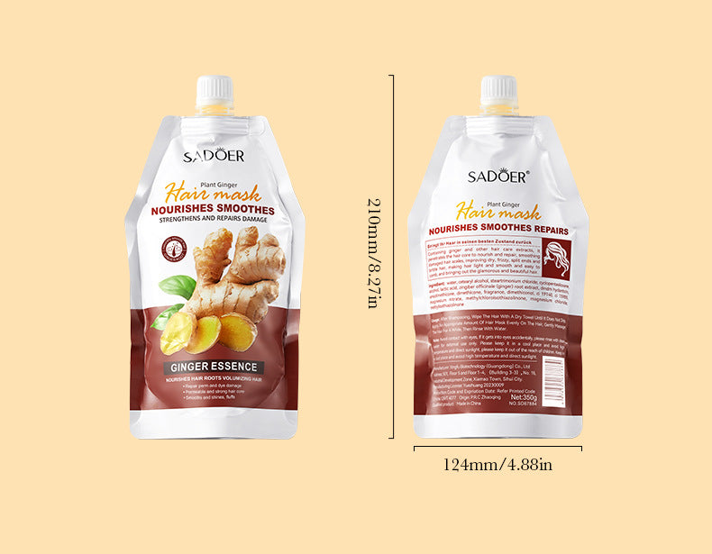 Full English Ginger Hair Mask350g SADOER Smooth Nourishing Repair Moisturizing Hair Mask  Wholesale