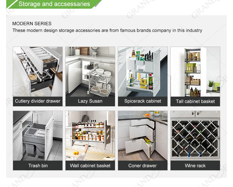 Ready to Assemble Modern Kitchen Cabinets Furniture Aluminium Cabinet Kitchen 4g