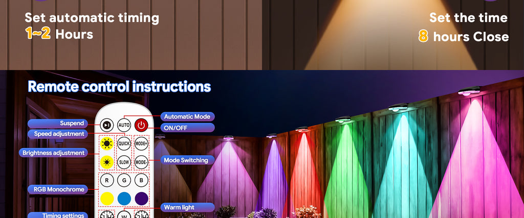 RGBCW Iridescent Fence Light Bluetooth Version Fence Light Wall Washer Fence Light Garden Light Waterproof Decorative Light