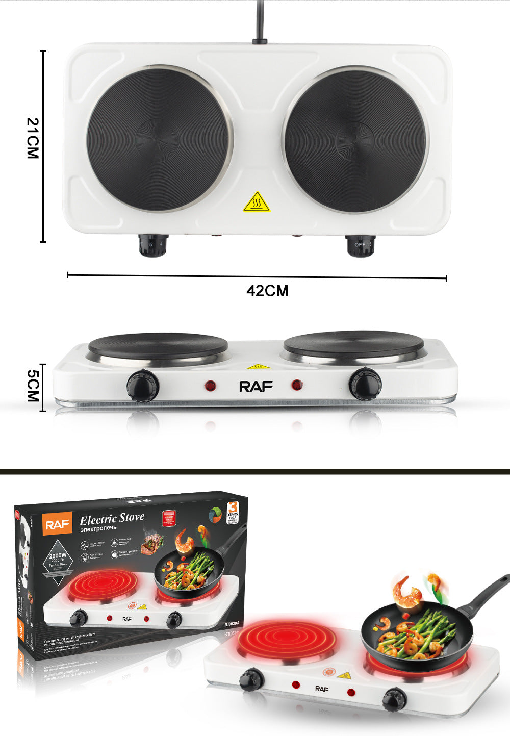 European Standard Electric Stove for Home Use Enclosed Electric Stove Insulated Dual Burner Constant Temperature Universal Electric Stove