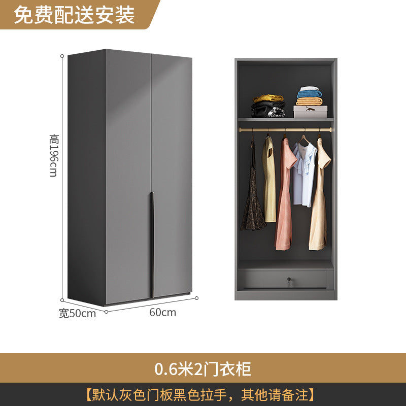 Flat Door Wardrobe for Home Bedroom, Easy Assembly, Suitable for Rental Rooms, Small Apartments, Three-Door, Four-Door, Five-Door, Six-Door Large Wardrobe