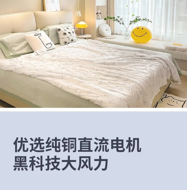 2025New Bedroom Ceiling Fan Light360Degree Rotating Airflow Energy-saving Eye Protection Cream Style Voice Control Lamp