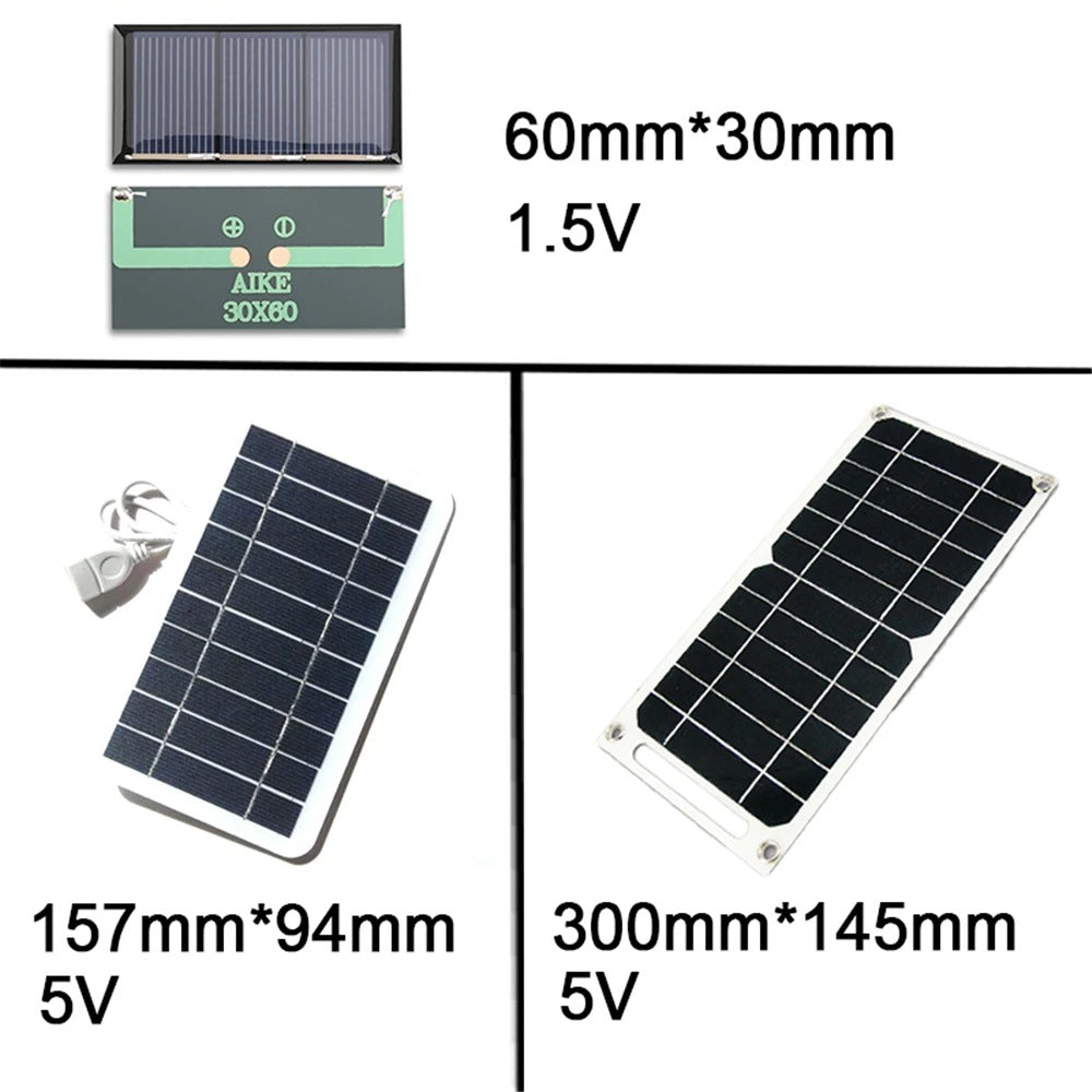 5V 6W Solar panel output USB Outdoor Portable Solar System Mobile Phone Charger Too