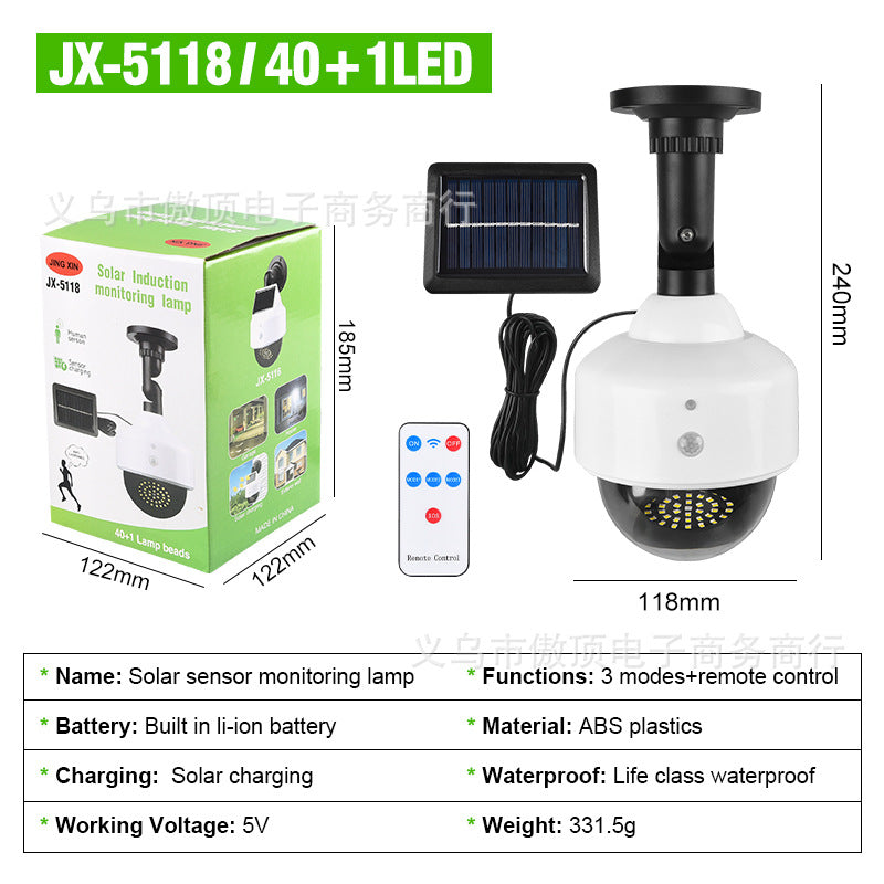 Simulated Surveillance Light Solar Garden Light Fake Camera Street Light Human Body Sensor Wall Light Split-Type Garden Light