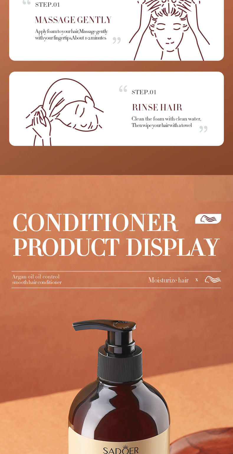 Nut Oil Conditioner SADOER Soft and Fluffy Large Capacity Laundry Care Cross-Border Wholesale