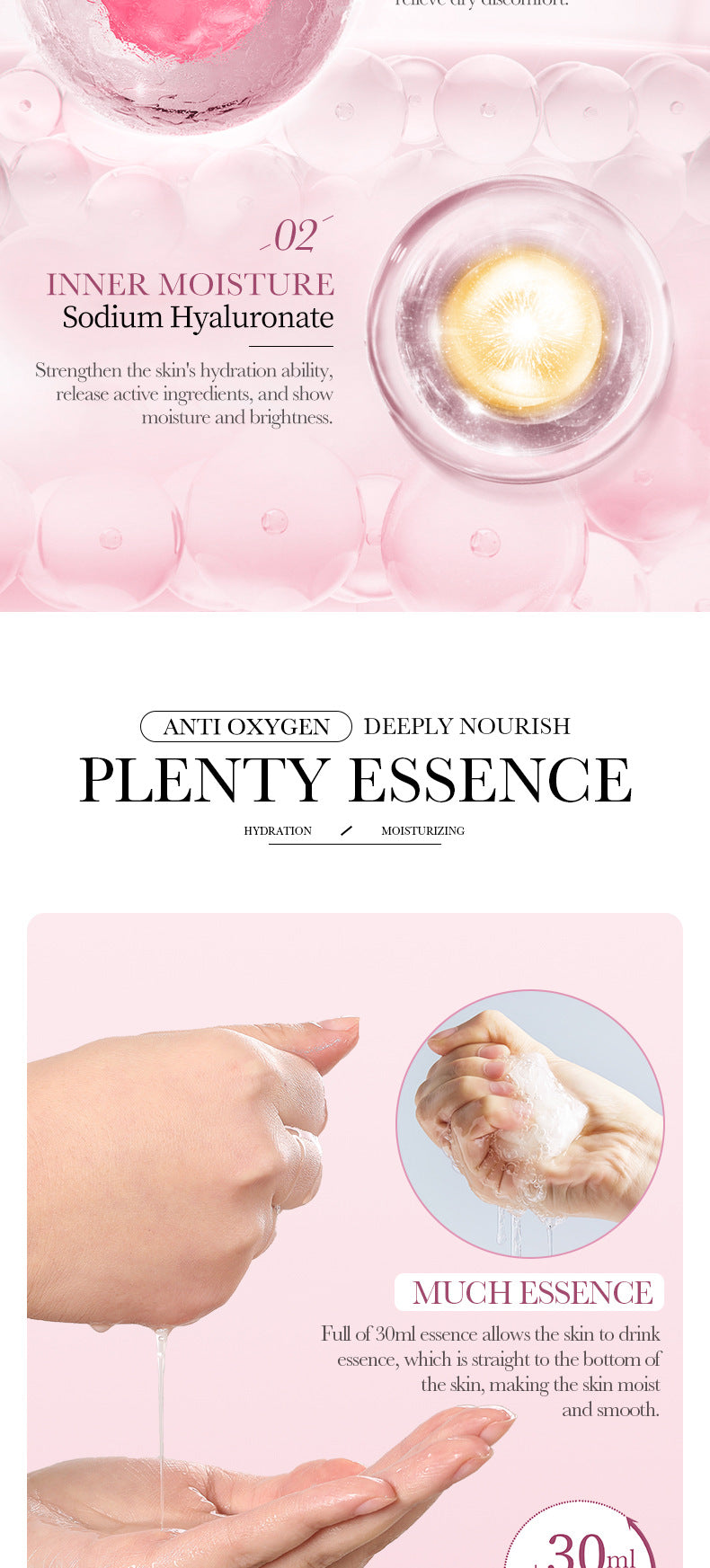 Full English Mask30gBIOAOUA Honey Hydrating Pearl Moisturizing Rose Snail Moisturizing  Foreign Trade Wholesale