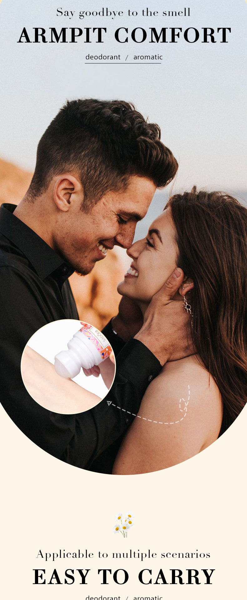 Full English Antiperspirant SADOER Lan Feng Ling Roll-On Deodorant Portable Long-Lasting Fragrance  Wholesale