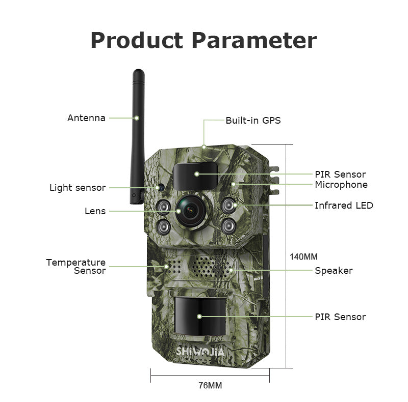North and South America4G Solar Camera Black Light Full Color Night Vision Outdoor Forest AI Animal Recognition Machine
