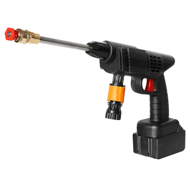 Wireless High-Pressure Water Gun for Car Washing, Household Multi-Functional Lithium Battery Electric Water Gun, Portable Automatic Water Absorption Spray Gun