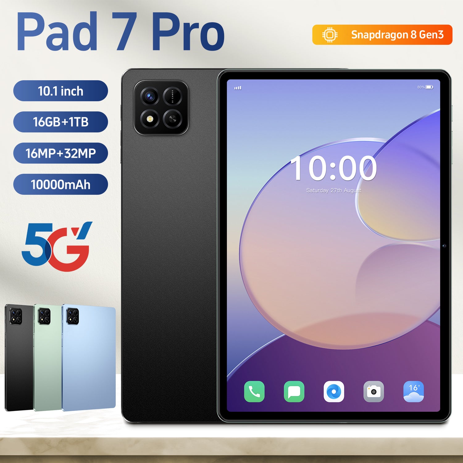 New Global Exclusive16+1T High Definition Screen Smart Tablet Pad 7 Pro Source Manufacturer