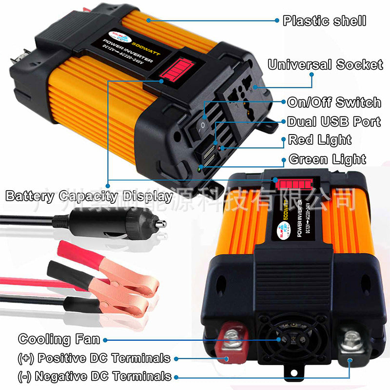 Vehicle Inverter12V 300W/500W Double USB Amazon eBay AliExpress inverter