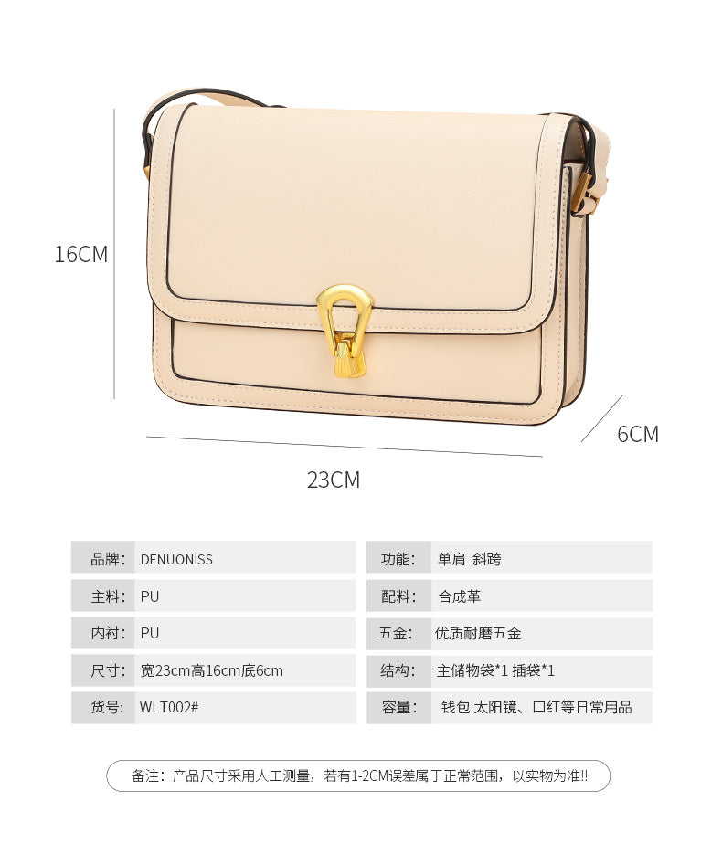 New Autumn Winter Women Underarm Simple Small Square Bag Versatile Textured Fashion Crossbody Shoulder Bag Women Bag Source Factory