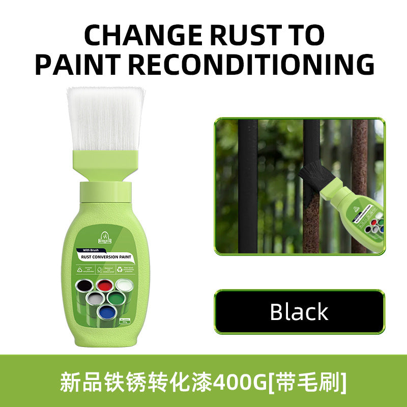 Qixia Water-Based Anti-Rust Paint, Rust-Free Roof Iron Rust Conversion Paint, Color Steel Tile Renovation Paint, Water-Based Anti-Rust Paint
