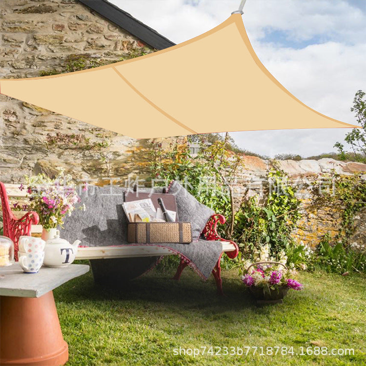 210D Courtyard Garden Rainproof Four-Corner Sunshade Sail Outdoor Sun Protection Balcony Waterproof Sunshade Sail Car Sunshade Awning