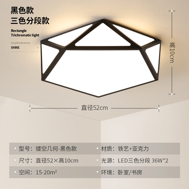 New Bedroom Lamp Simple Fashion Children's Room Lighting Warm Romantic Living Room Decor Creative LED Ceiling Lamp