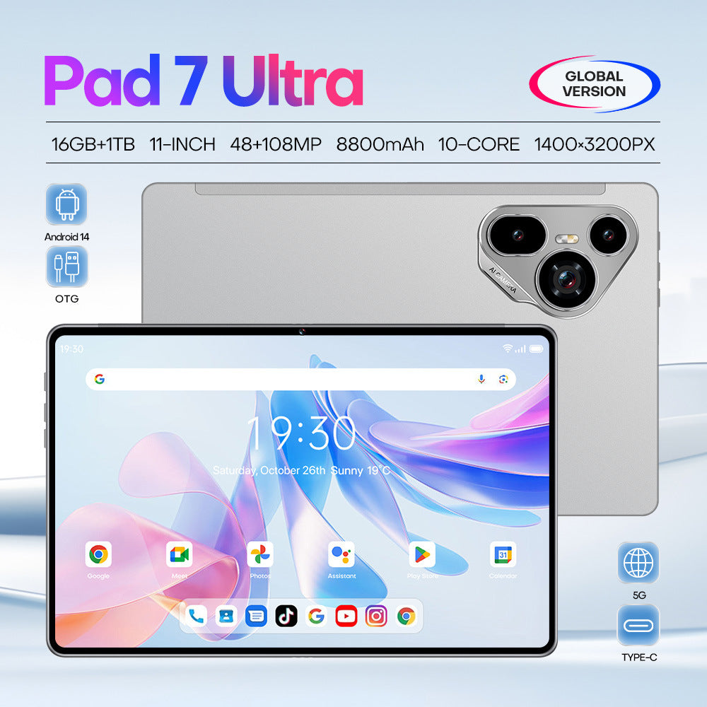 Pad 7 Ultra Android Smart Tablet PC16+1T Exclusively for Overseas E-commerce
