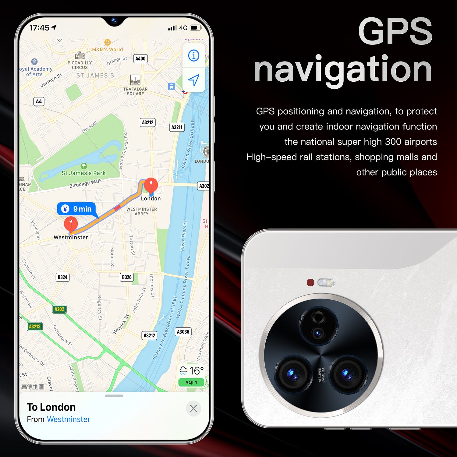 Hot Sale New C30 Pro Mobile Phone16+1T Android Smart Large Screen Mobile Phone Manufacturer(Popular)