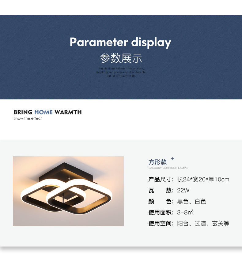 exclusive aisle lights balcony lights LED Modern Minimalist Nordic Creative Personality Cloakroom Living Room Entrance Light