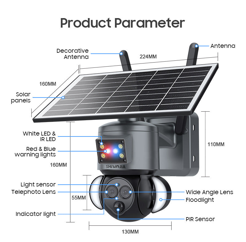 Solar Binoculars12The source manufacturer of cameras specializes in high definition6MP Outdoor Human Detection for Courtyard