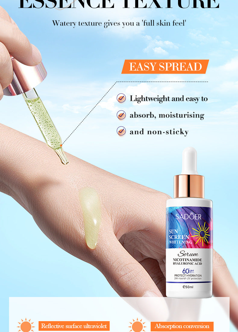 Sunscreen Whitening Essence50mlSADOER Refreshing and Non-Greasy Sunscreen Essence Cross-Border Wholesale
