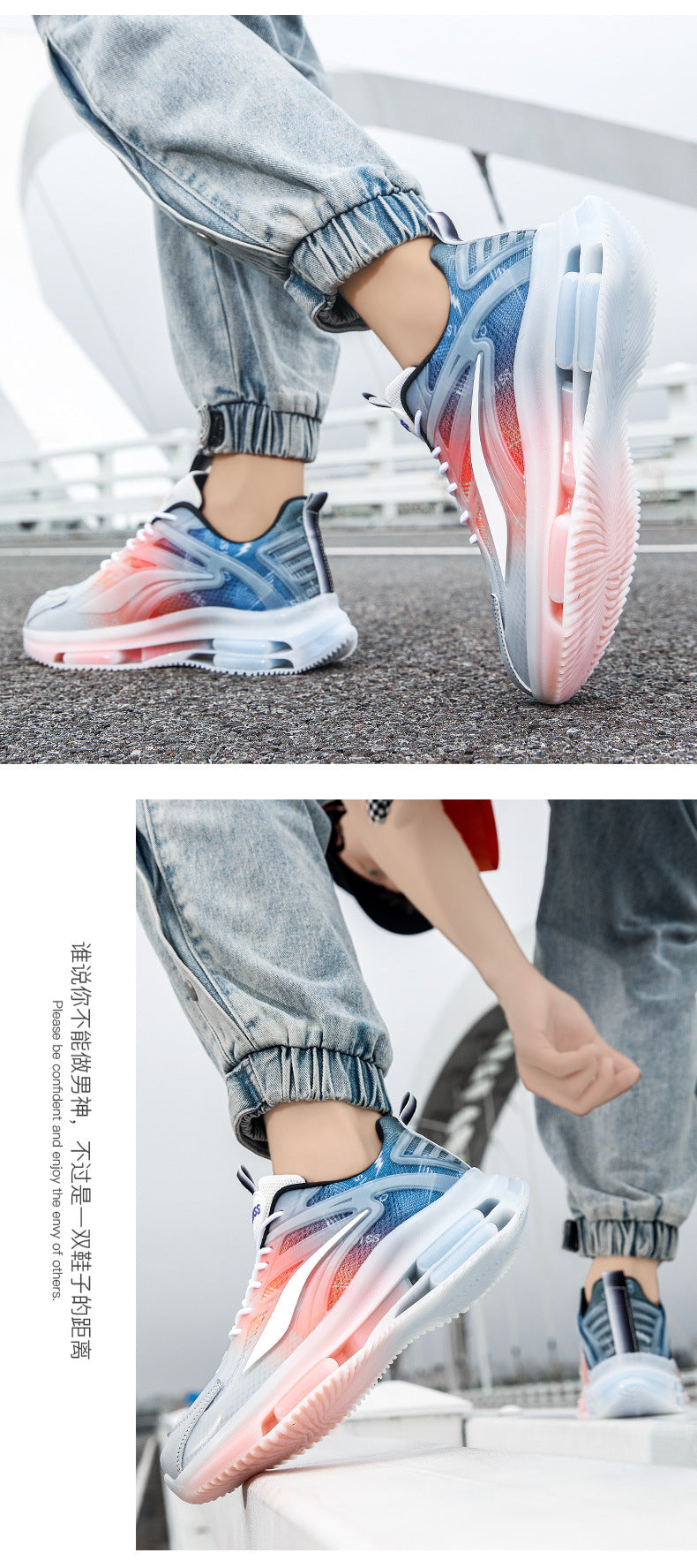 Summer New Youth Fashion Trend Comfortable Breathable Running Shoes Couple Casual Non-Slip Wear-Resistant Sports Shoes