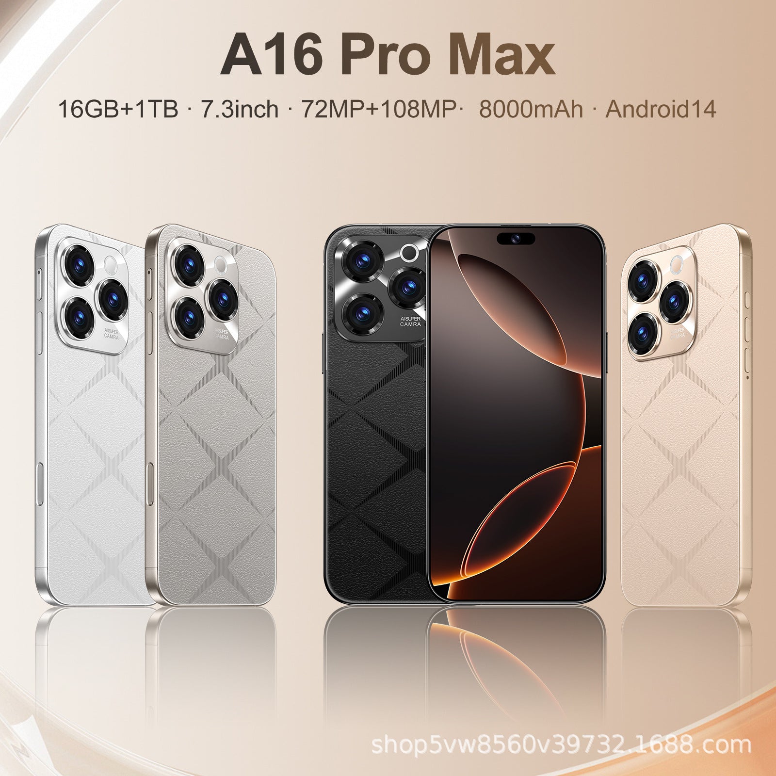 Hot selling product A16 ProMax Android Smartphone16+1T Factory Direct Sales Mobile Phones