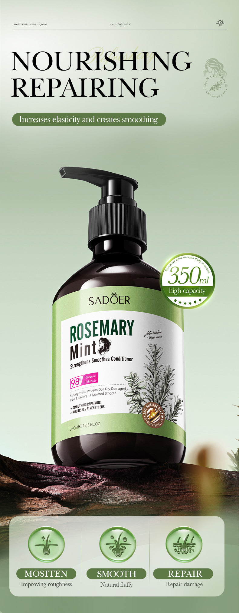 Peppermint Rosemary Essential Oil SADOER Strong and Smooth Conditioner Cross-Border Wholesale