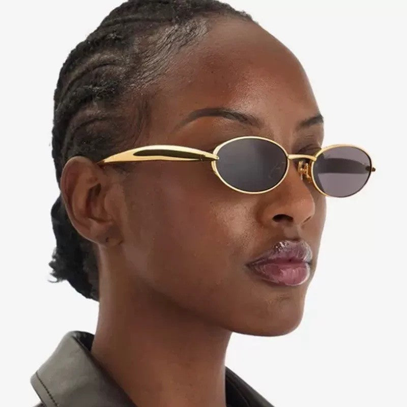 Oval Sunglasses for Women2025New European and American Style Personality Sunglasses with High-end Feel, Sun Protection, Trendy Fashion Glasses