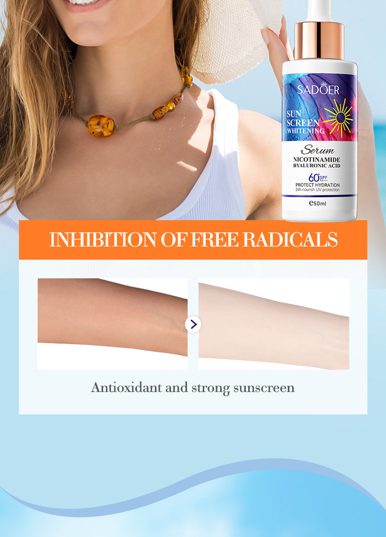 Sunscreen Whitening Essence50mlSADOER Refreshing and Non-Greasy Sunscreen Essence Cross-Border Wholesale