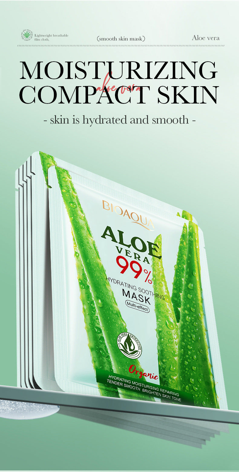 Aloe Vera Mask BIOAOUA Moisturizing, soothing, nourishing, hydrating face mask cross-border wholesale