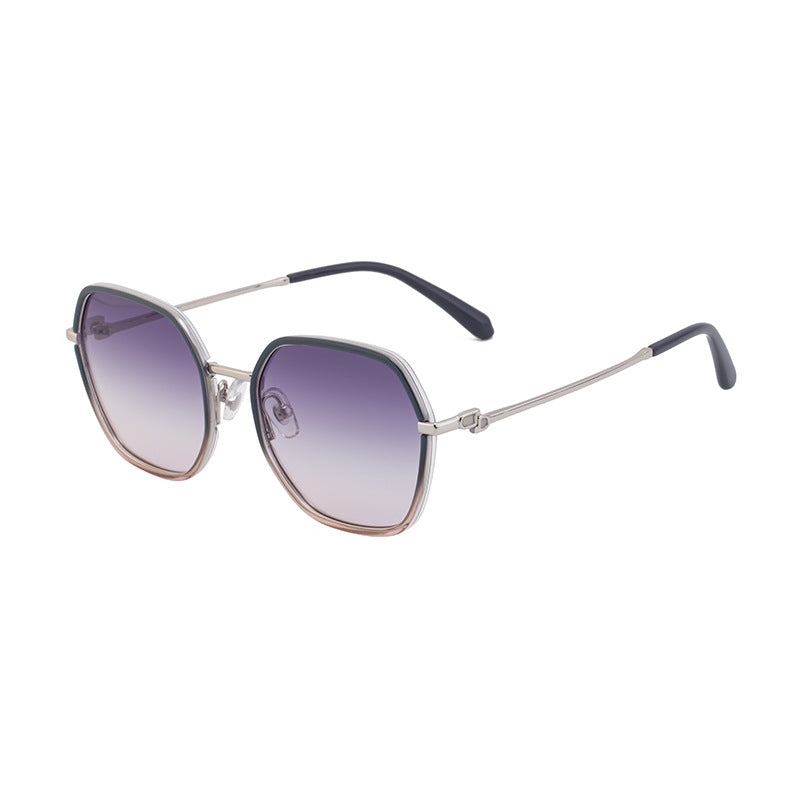 2025New European and American Fashion Square Frame Polarized Sunglasses for Women, Trendy Street Style, Sun Protection Sunglasses for Women Wholesale