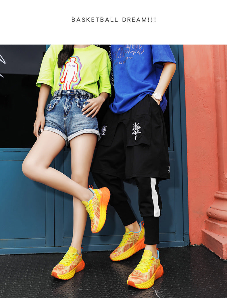 Marathon Running Shoes Soft Sole Cushioning Men and Women Mesh Training Running Shoes Rebound Physical Test Sports Student Sports Shoes Men's