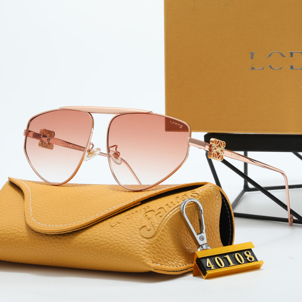 25European and American Style Women's Cat Eye Outdoor Street Photography Glasses Internet Celebrity Irregular Sunglasses Fashionable Metal Sunglasses Trendy