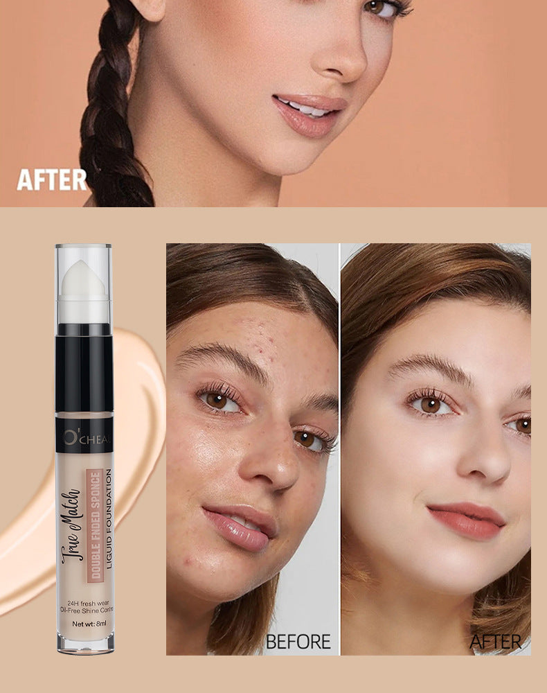 AliExpress Ouqianya Dual-Head Concealer Pen Even Skin Tone Spot Application Cover Spots Acne Marks Wholesale