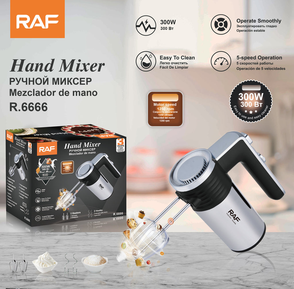 RAF EU Standard High-Power Baking Whisk Cream Mixer Fully Automatic Handheld Household Electric Egg Beater