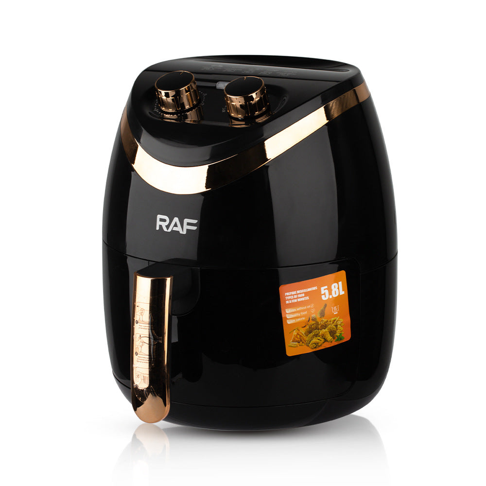 RAF US Standard Air Fryer Household Large Capacity Multifunctional Smart French Fries Fully Automatic Fryer 5.8L