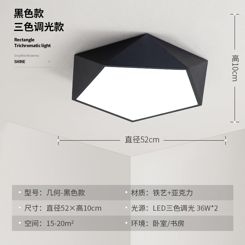 New Bedroom Lamp Simple Fashion Children's Room Lighting Warm Romantic Living Room Decor Creative LED Ceiling Lamp